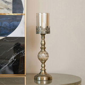 Buy SOGA 47cm Glass Candle Holder Candle Stand Glass/Metal Online - Home & Living - 2 - AU Depot Free Shipping