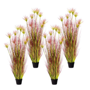 Buy SOGA 4X 150cm Purple-Red Artificial Indoor Potted Papyrus Plant Tree Fake Simulation Decorative Online - Home & Living - 1 - AU Depot Free Shipping
