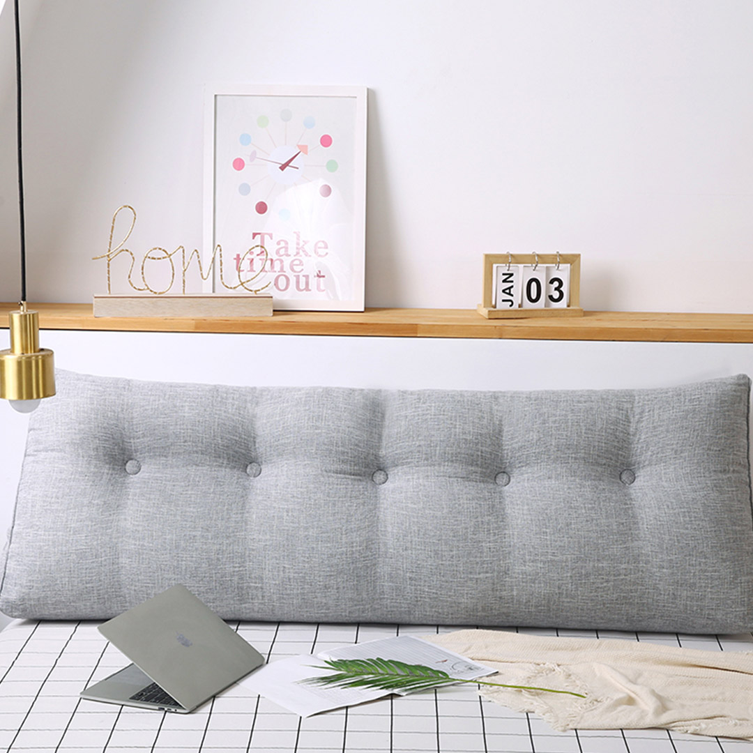 SOGA 4X 150cm Silver Triangular Wedge Bed Pillow Headboard Backrest Bedside Tatami Cushion Home Decor - PillowFab150SilverX4 - Furniture - 8 - AU DEPOT SOGA Buy SOGA 4X 150cm Silver Triangular Wedge Bed Pillow Headboard Backrest Bedside Tatami Cushion Home Decor Online - Furniture - 8 - AU Depot Free Shipping