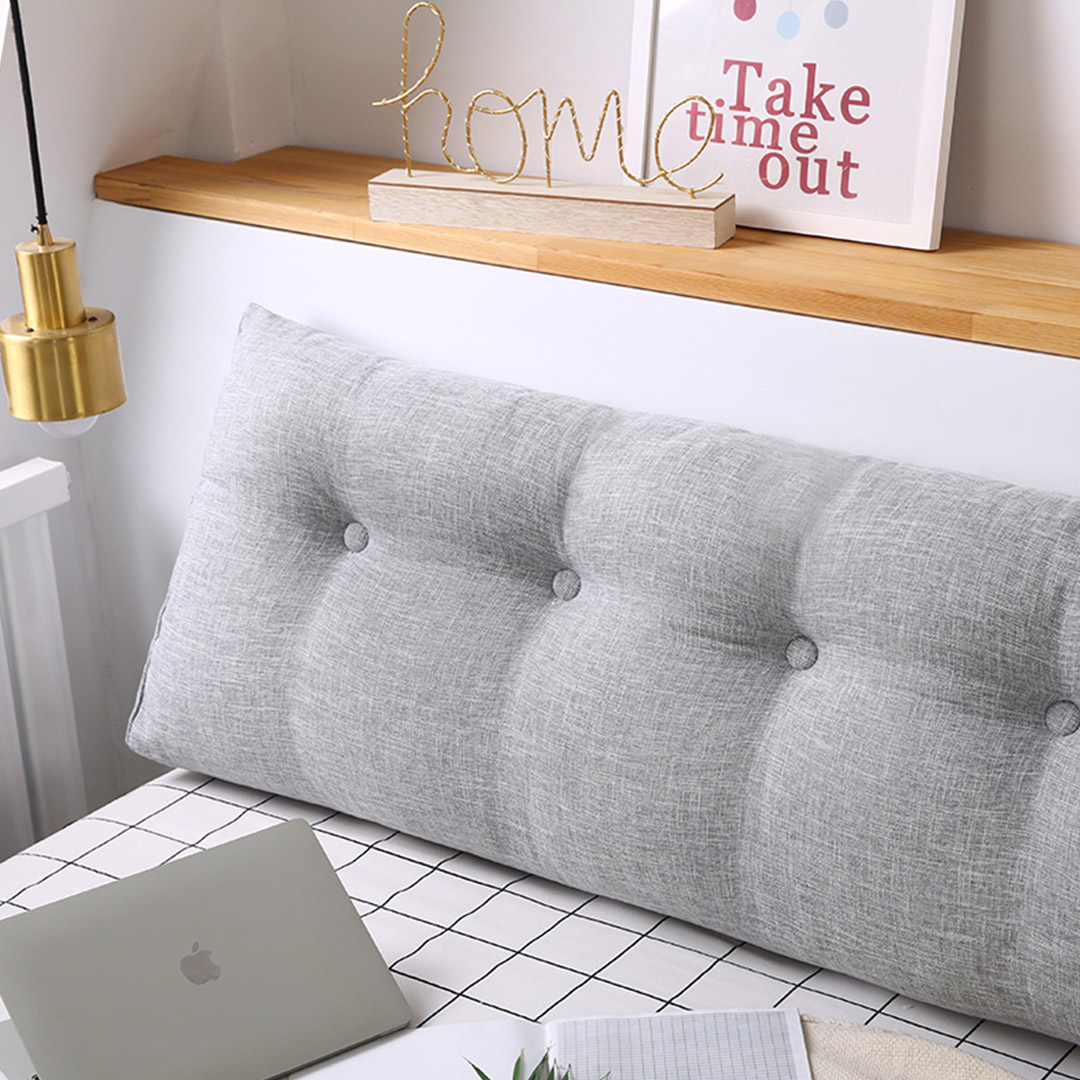 SOGA 4X 150cm Silver Triangular Wedge Bed Pillow Headboard Backrest Bedside Tatami Cushion Home Decor - PillowFab150SilverX4 - Furniture - 10 - AU DEPOT SOGA Buy SOGA 4X 150cm Silver Triangular Wedge Bed Pillow Headboard Backrest Bedside Tatami Cushion Home Decor Online - Furniture - 10 - AU Depot Free Shipping