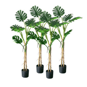 Buy SOGA 4X 160cmTropical Monstera Palm Artificial Plant Tree, Real Touch Technology, with UV Protection Online - Home & Living - 1 - AU Depot Free Shipping