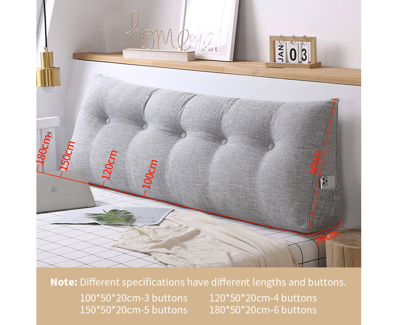 SOGA 4X 180cm Silver Triangular Wedge Bed Pillow Headboard Backrest Bedside Tatami Cushion Home Decor - PillowFab180SilverX4 - Furniture - 6 - AU DEPOT SOGA Buy SOGA 4X 180cm Silver Triangular Wedge Bed Pillow Headboard Backrest Bedside Tatami Cushion Home Decor Online - Furniture - 6 - AU Depot Free Shipping