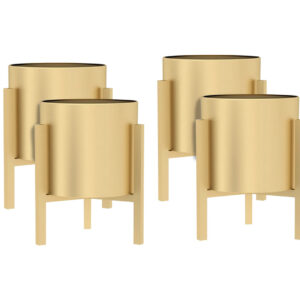 Buy SOGA 4X 30CM Gold Metal Plant Stand with Flower Pot Holder Corner Shelving Rack Indoor Display Online - Home & Living - 1 - AU Depot Free Shipping