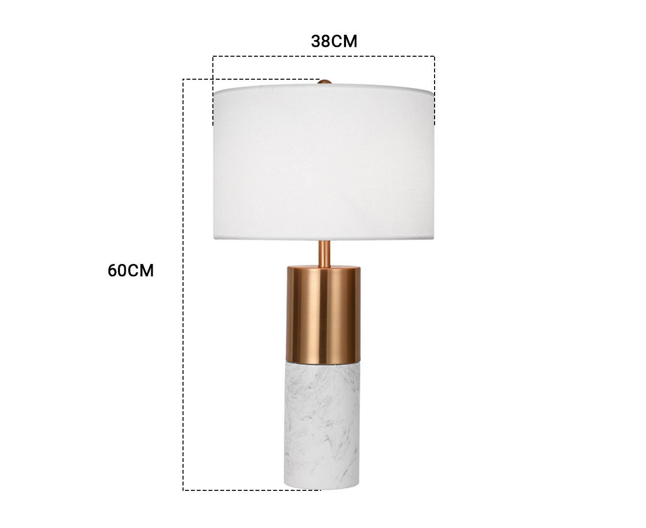 SOGA 4X 60cm White Marble Bedside Modern Desk Table Lamp Living Room Shade with Cylinder Base - TableLampH60X4 - Home & Living - 2 - AU DEPOT SOGA Buy SOGA 4X 60cm White Marble Bedside Modern Desk Table Lamp Living Room Shade with Cylinder Base Online - Home & Living - 2 - AU Depot Free Shipping