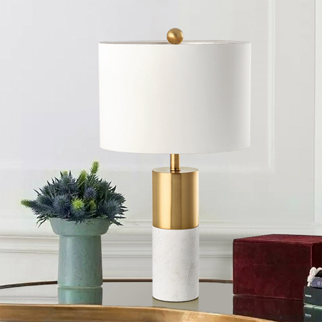 SOGA 4X 60cm White Marble Bedside Modern Desk Table Lamp Living Room Shade with Cylinder Base - TableLampH60X4 - Home & Living - 3 - AU DEPOT SOGA Buy SOGA 4X 60cm White Marble Bedside Modern Desk Table Lamp Living Room Shade with Cylinder Base Online - Home & Living - 3 - AU Depot Free Shipping