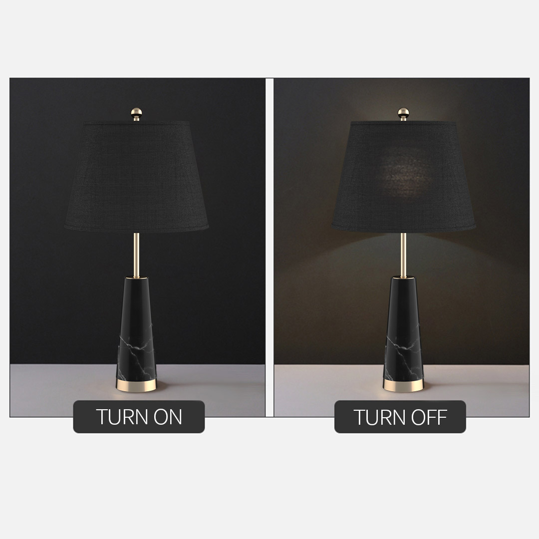 SOGA 4X 68cm Black Marble Bedside Desk Table Lamp Living Room Shade with Cone Shape Base - TableLampG68X4 - Home & Living - 3 - AU DEPOT SOGA Buy SOGA 4X 68cm Black Marble Bedside Desk Table Lamp Living Room Shade with Cone Shape Base Online - Home & Living - 3 - AU Depot Free Shipping