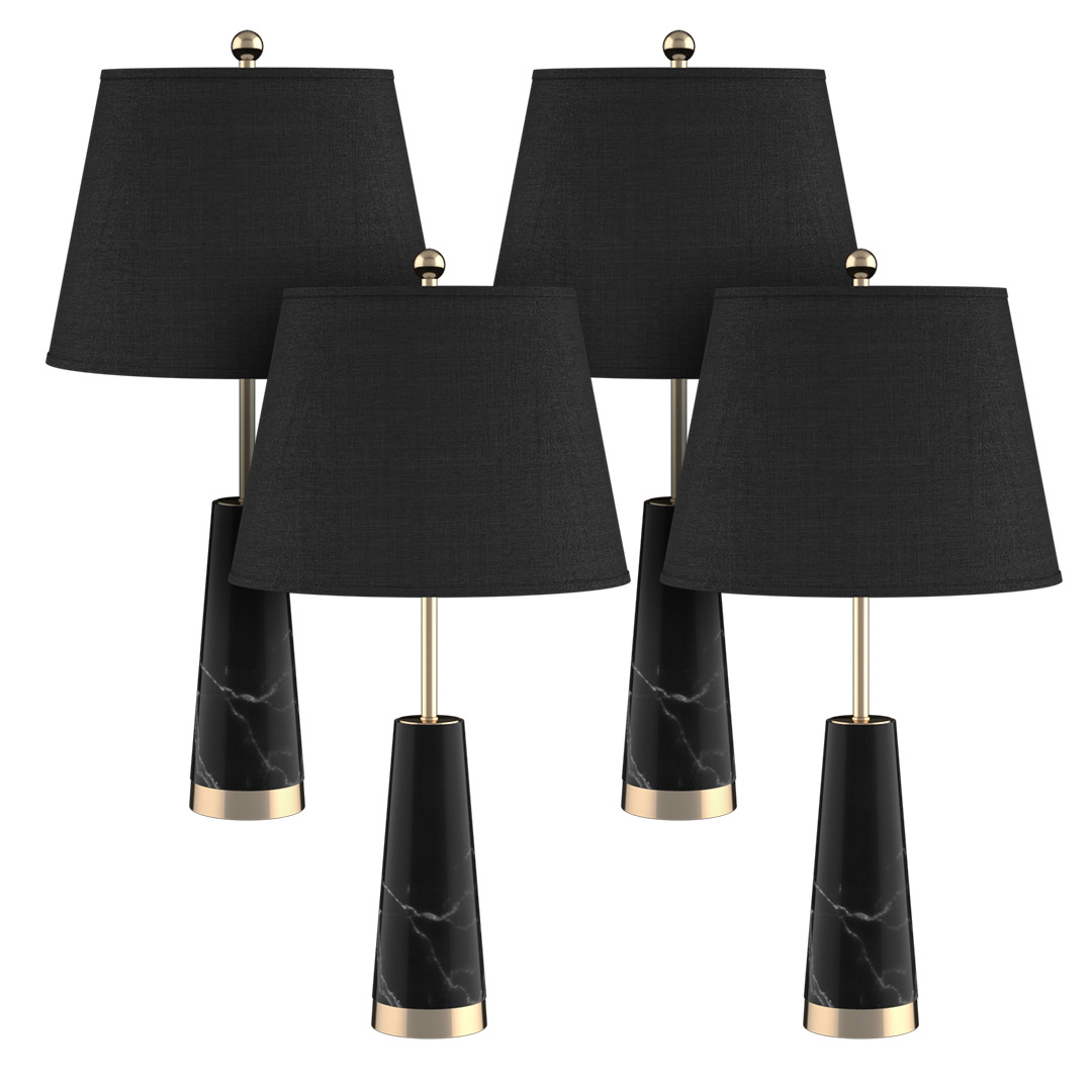 SOGA 4X 68cm Black Marble Bedside Desk Table Lamp Living Room Shade with Cone Shape Base - Lamps - TableLampG68X4 1 SOGA 4X 68cm Black Marble Bedside Desk Table Lamp Living Room Shade with Cone Shape Base - AU DEPOT Buy SOGA 4X 68cm Black Marble Bedside Desk Table Lamp Living Room Shade with Cone Shape Base Online - Home & Living - 1 - AU Depot Free Shipping