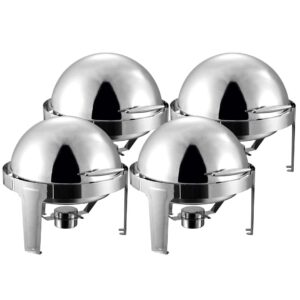 Buy SOGA 4X 6L Stainless Steel Chafing Food Warmer Catering Dish Round Roll Top Online - Furniture - 1 - AU Depot Free Shipping