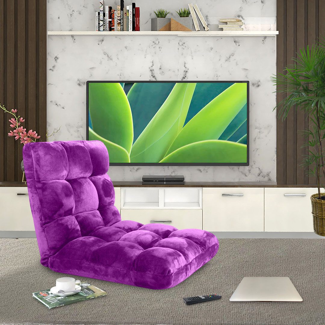 SOGA 4X Floor Recliner Folding Lounge Sofa Futon Couch Folding Chair Cushion Purple - LoungeChairPurpleX4 - Furniture - 3 - AU DEPOT SOGA Buy SOGA 4X Floor Recliner Folding Lounge Sofa Futon Couch Folding Chair Cushion Purple Online - Furniture - 3 - AU Depot Free Shipping