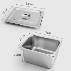 Buy SOGA 4X Gastronorm GN Pan Full Size 1/2 GN Pan 20cm Deep Stainless Steel Tray With Lid Online - Home & Living - 2 - AU Depot Free Shipping
