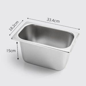Buy SOGA 4X Gastronorm GN Pan Full Size 1/3 GN Pan 15cm Deep Stainless Steel Tray Online - garden, tools & hardware > other - 2 - AU Depot Free Shipping