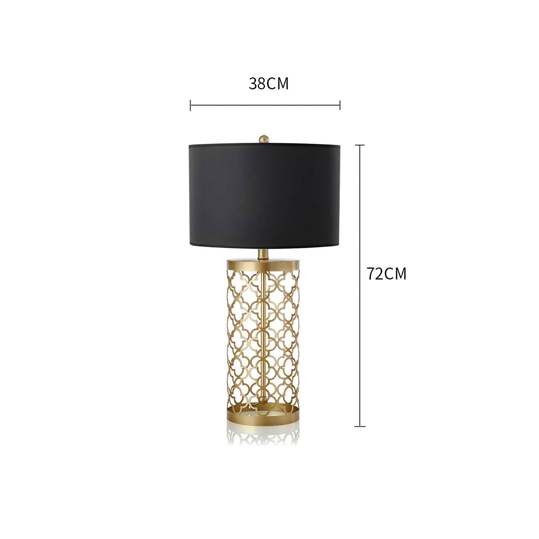 SOGA 4X Golden Hollowed Out Base Table Lamp with Dark Shade - TableLampA65X4 - Home & Living - 2 - AU DEPOT SOGA Buy SOGA 4X Golden Hollowed Out Base Table Lamp with Dark Shade Online - Home & Living - 2 - AU Depot Free Shipping