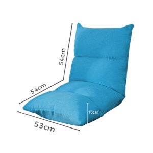 Buy SOGA 4X Lounge Floor Recliner Adjustable Lazy Sofa Bed Folding Game Chair Blue Online - Furniture - 2 - AU Depot Free Shipping