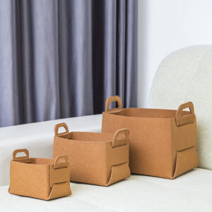 Buy SOGA 4X Small Coffee Foldable Felt Storage Portable Collapsible Bag Home Office Foldable Organiser with Carry Handles Online - Furniture - 2 - AU Depot Free Shipping