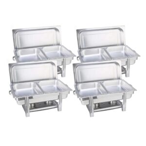 Buy SOGA 4X Stainless Steel Chafing Double Tray Catering Dish Food Warmer Online - Furniture - 1 - AU Depot Free Shipping