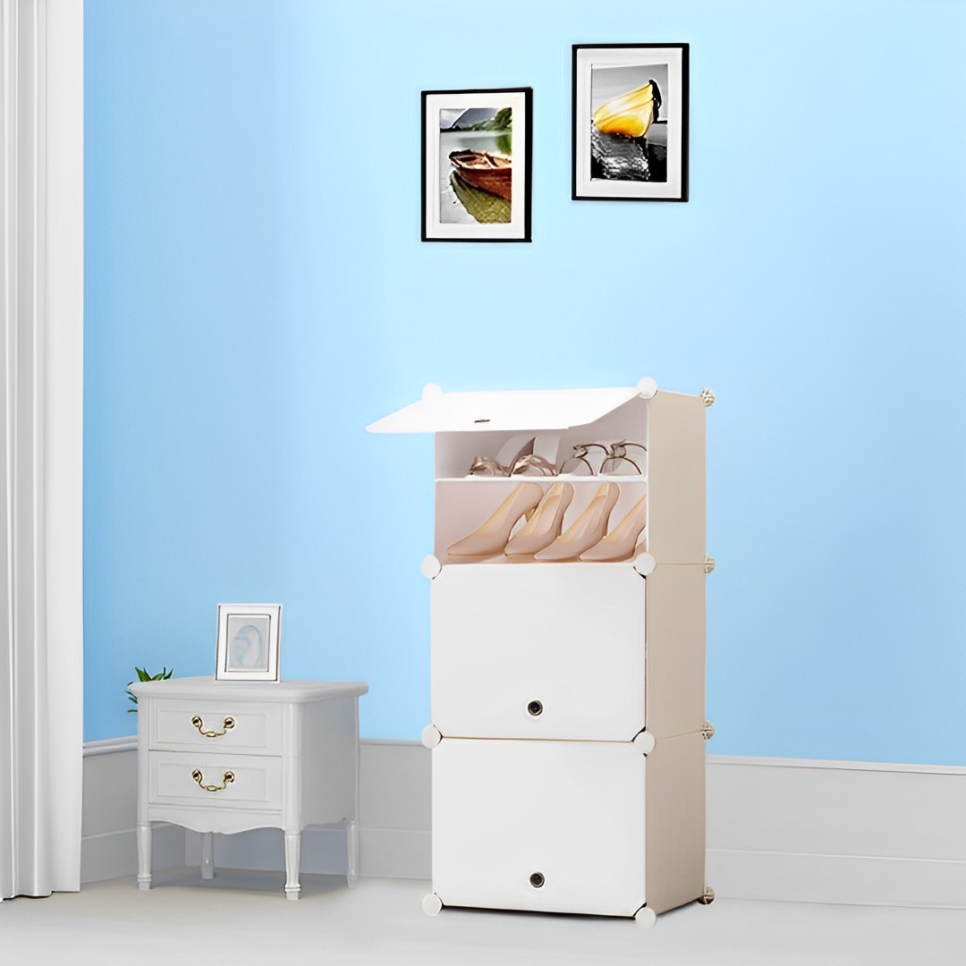 SOGA 5 Tier White Shoe Rack Organizer Sneaker Footwear Storage Stackable Stand Cabinet Portable Wardrobe with Cover - ShoeBox90 - Furniture - 3 - AU DEPOT SOGA Buy SOGA 5 Tier White Shoe Rack Organizer Sneaker Footwear Storage Stackable Stand Cabinet Portable Wardrobe with Cover Online - Furniture - 3 - AU Depot Free Shipping