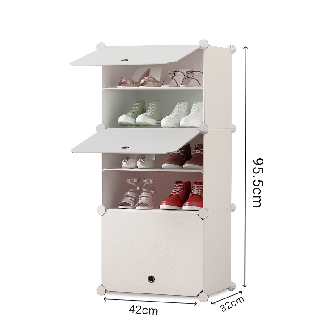 SOGA 5 Tier White Shoe Rack Organizer Sneaker Footwear Storage Stackable Stand Cabinet Portable Wardrobe with Cover - ShoeBox90 - Furniture - 6 - AU DEPOT SOGA Buy SOGA 5 Tier White Shoe Rack Organizer Sneaker Footwear Storage Stackable Stand Cabinet Portable Wardrobe with Cover Online - Furniture - 6 - AU Depot Free Shipping