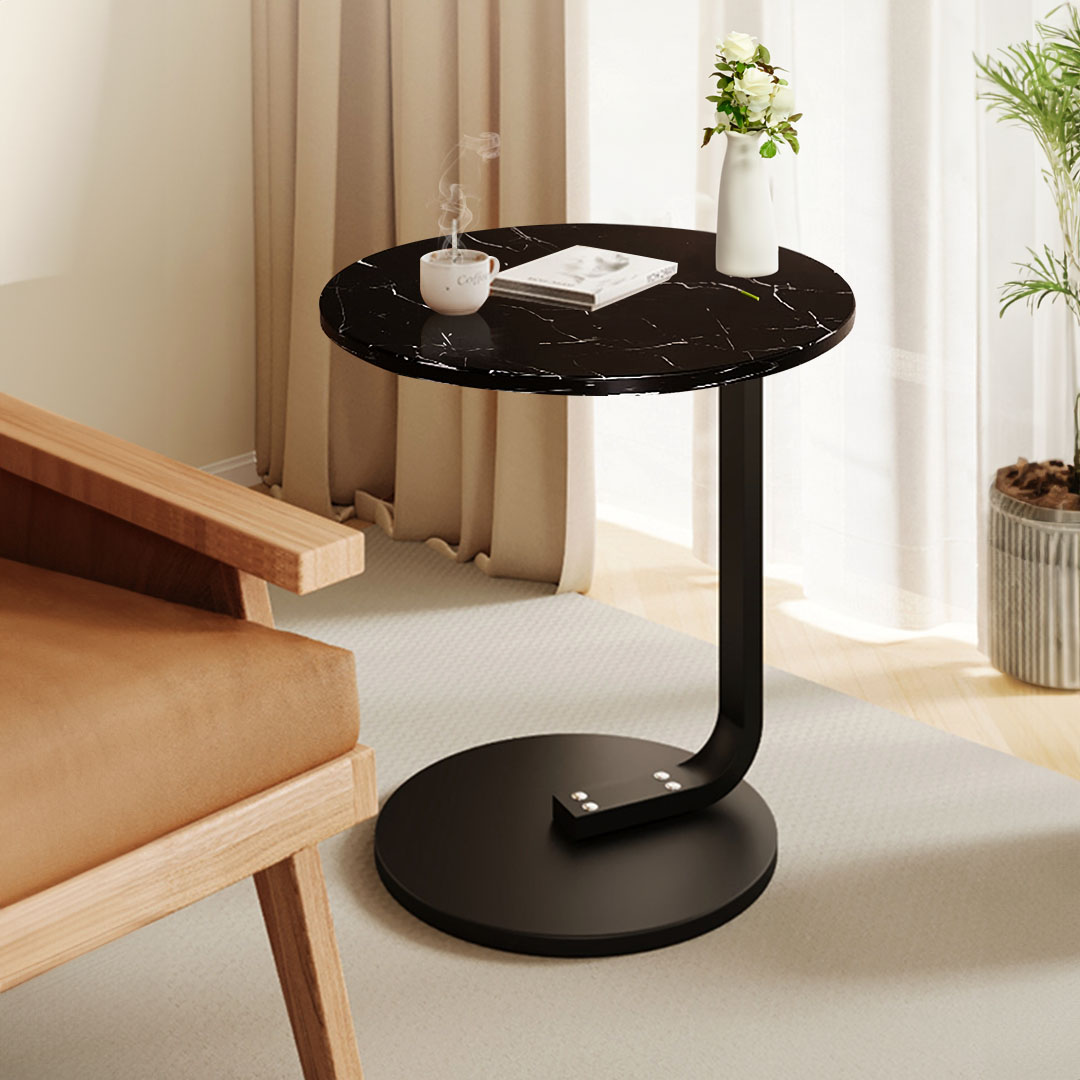SOGA 50cm Black Marble Mini Side Table Movable Lightweight w/ Black Frame - SideTab33 - Furniture - 3 - AU DEPOT SOGA Buy SOGA 50cm Black Marble Mini Side Table Movable Lightweight w/ Black Frame Online - Furniture - 3 - AU Depot Free Shipping