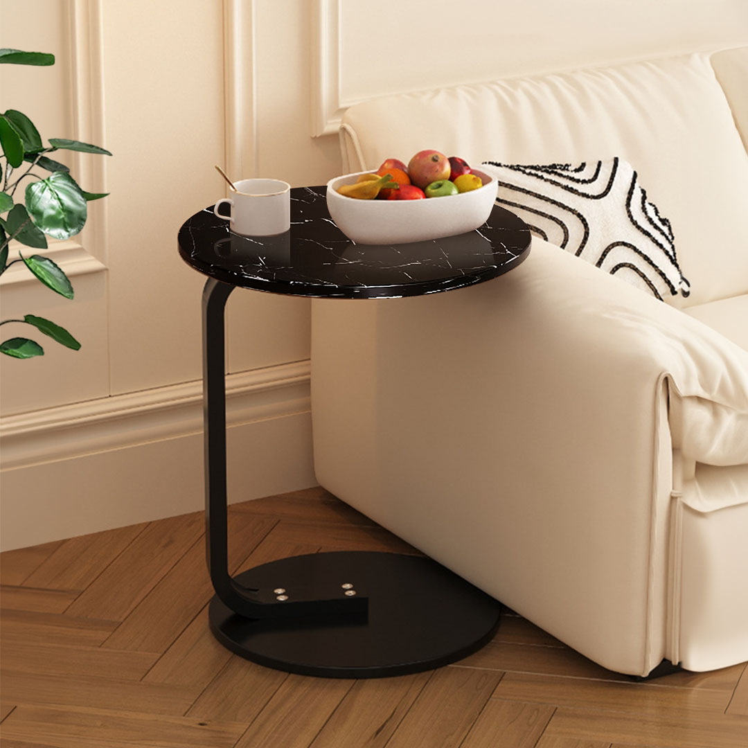 SOGA 50cm Black Marble Mini Side Table Movable Lightweight w/ Black Frame - SideTab33 - Furniture - 4 - AU DEPOT SOGA Buy SOGA 50cm Black Marble Mini Side Table Movable Lightweight w/ Black Frame Online - Furniture - 4 - AU Depot Free Shipping