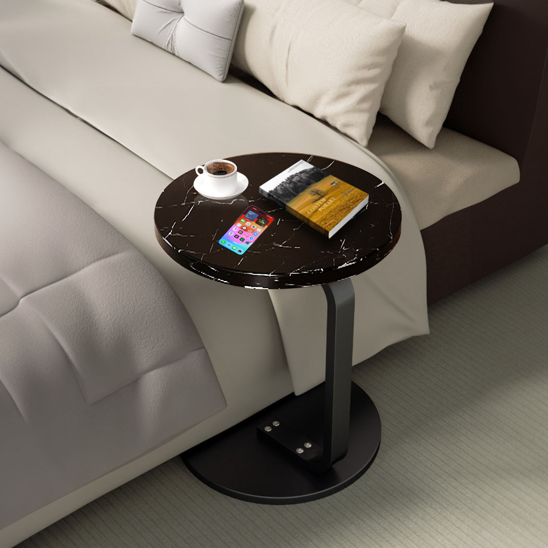 SOGA 50cm Black Marble Mini Side Table Movable Lightweight w/ Black Frame - SideTab33 - Furniture - 5 - AU DEPOT SOGA Buy SOGA 50cm Black Marble Mini Side Table Movable Lightweight w/ Black Frame Online - Furniture - 5 - AU Depot Free Shipping