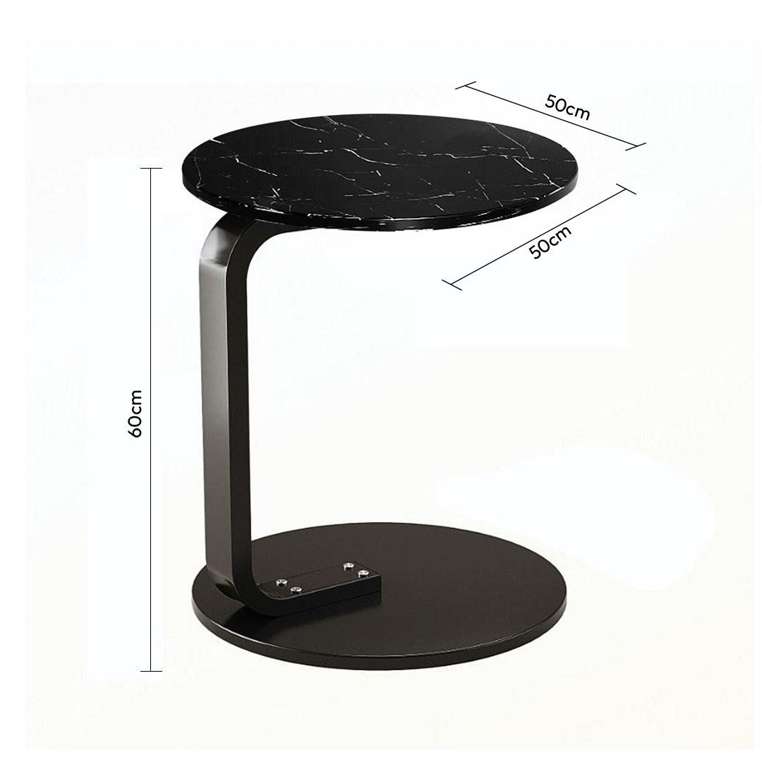 SOGA 50cm Black Marble Mini Side Table Movable Lightweight w/ Black Frame - SideTab33 - Furniture - 6 - AU DEPOT SOGA Buy SOGA 50cm Black Marble Mini Side Table Movable Lightweight w/ Black Frame Online - Furniture - 6 - AU Depot Free Shipping