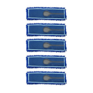 Buy SOGA 5X 100x22 Blue Microfiber Flat Mop Floor Cleaning Pads Rotating Dust Remover Online - Home & Garden - 1 - AU Depot Free Shipping