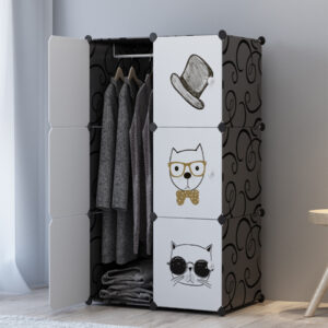 Buy SOGA 6 Cubes Black Portable Wardrobe Divide-Grid Modular Storage Organiser Foldable Closet Online - Home & Living - 2 - AU Depot Free Shipping