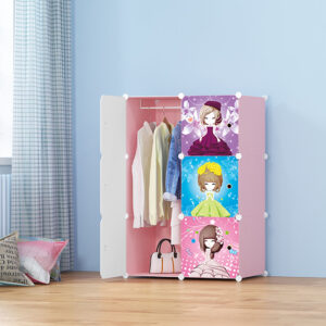 Buy SOGA 6 Cubes  Princess Design Portable Wardrobe Divide-Grid Modular Storage Organiser Foldable Closet Online - Home & Living - 2 - AU Depot Free Shipping