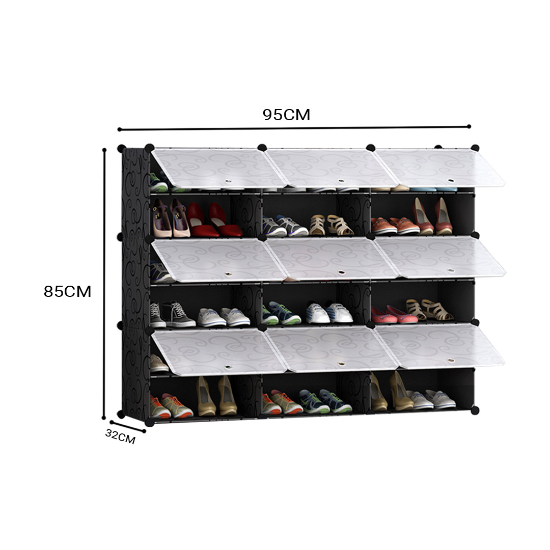 SOGA 6 Tier 3 Column Shoe Rack Organizer Sneaker Footwear Storage Stackable Stand Cabinet Portable Wardrobe with Cover - ShoeBox306 - Furniture - 2 - AU DEPOT SOGA Buy SOGA 6 Tier 3 Column Shoe Rack Organizer Sneaker Footwear Storage Stackable Stand Cabinet Portable Wardrobe with Cover Online - Furniture - 2 - AU Depot Free Shipping
