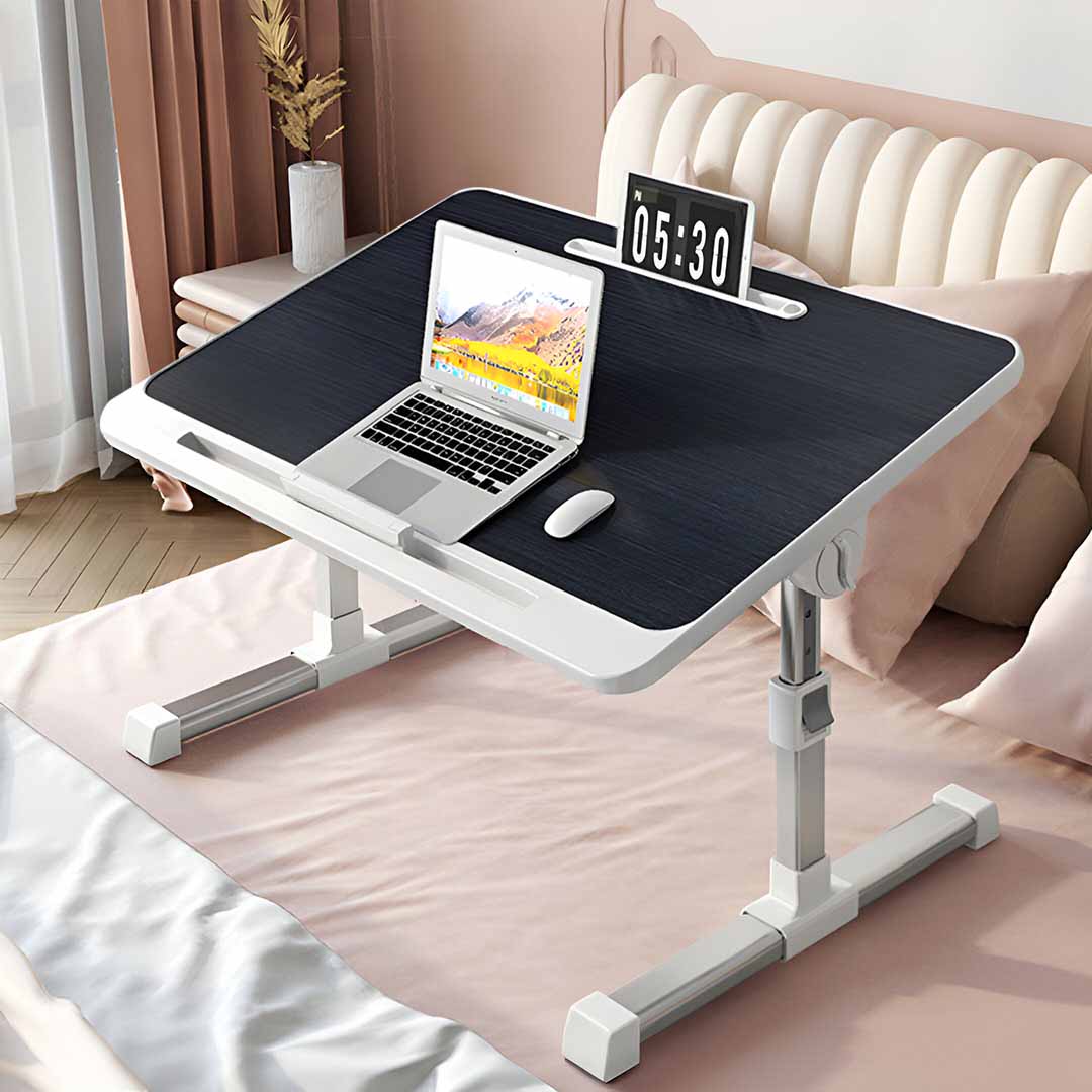 SOGA 60X40cm Black Small Laptop Bed Portable Foldable Study Table Adjustable - BedTableA8 - Desks & Computer Tables - 2 - AU DEPOT SOGA Buy SOGA 60X40cm Black Small Laptop Bed Portable Foldable Study Table Adjustable Online - Desks & Computer Tables - 2 - AU Depot Free Shipping