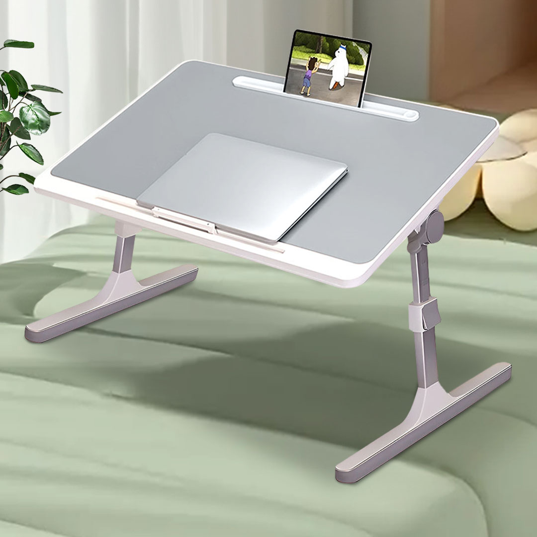 SOGA 60X40cm Grey Small Laptop Bed Portable Foldable Study Table Adjustable - BedTableA11 - Desks & Computer Tables - 3 - AU DEPOT SOGA Buy SOGA 60X40cm Grey Small Laptop Bed Portable Foldable Study Table Adjustable Online - Desks & Computer Tables - 3 - AU Depot Free Shipping