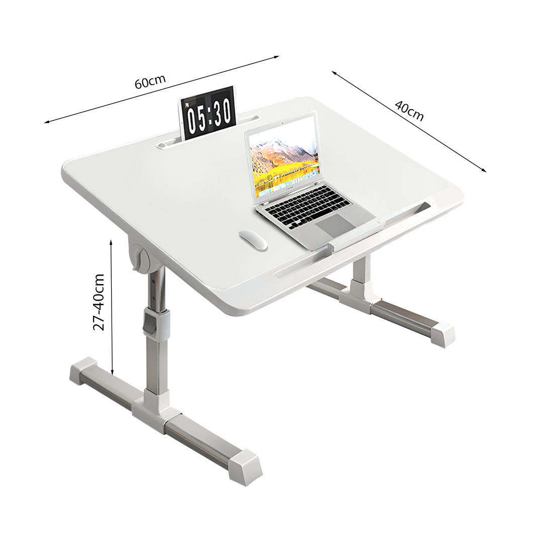 SOGA 60X40cm White Small Laptop Bed Portable Foldable Study Table Adjustable - BedTableA5 - Desks & Computer Tables - 6 - AU DEPOT SOGA Buy SOGA 60X40cm White Small Laptop Bed Portable Foldable Study Table Adjustable Online - Desks & Computer Tables - 6 - AU Depot Free Shipping