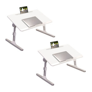 Buy SOGA 60X40cm White Small Laptop Bed Portable Foldable Study Table Adjustable Online - Desks & Computer Tables - 1 - AU Depot Free Shipping