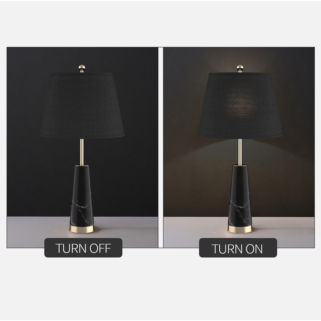 SOGA 68cm Black Marble Bedside Desk Table Lamp Living Room Shade with Cone Shape Base - TableLampG68 - Home & Living - 3 - AU DEPOT SOGA Buy SOGA 68cm Black Marble Bedside Desk Table Lamp Living Room Shade with Cone Shape Base Online - Home & Living - 3 - AU Depot Free Shipping