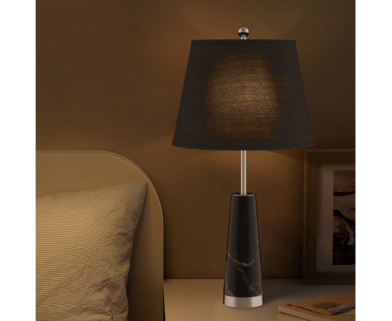 SOGA 68cm Black Marble Bedside Desk Table Lamp Living Room Shade with Cone Shape Base - TableLampG68 - Home & Living - 4 - AU DEPOT SOGA Buy SOGA 68cm Black Marble Bedside Desk Table Lamp Living Room Shade with Cone Shape Base Online - Home & Living - 4 - AU Depot Free Shipping