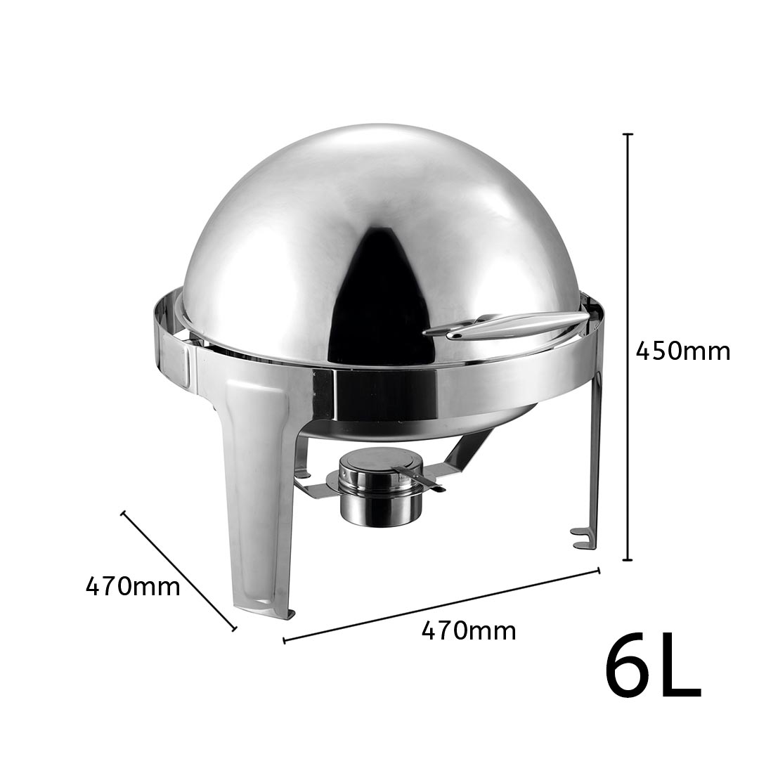 SOGA 6L Stainless Steel Chafing Food Warmer Catering Dish Round Roll Top - ChafingDish5638 - Furniture - 3 - AU DEPOT SOGA Buy SOGA 6L Stainless Steel Chafing Food Warmer Catering Dish Round Roll Top Online - Furniture - 3 - AU Depot Free Shipping