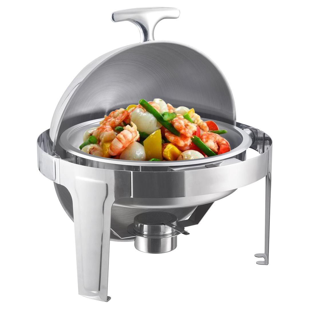 SOGA 6L Stainless Steel Chafing Food Warmer Catering Dish Round Roll Top - ChafingDish5638 - Furniture - 4 - AU DEPOT SOGA Buy SOGA 6L Stainless Steel Chafing Food Warmer Catering Dish Round Roll Top Online - Furniture - 4 - AU Depot Free Shipping
