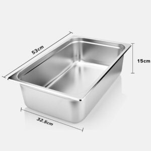 Buy SOGA 6X Gastronorm GN Pan Full Size 1/1 GN Pan 15cm Deep Stainless Steel Tray With Lid Online - Home & Living - 2 - AU Depot Free Shipping