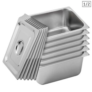 Buy SOGA 6X Gastronorm GN Pan Full Size 1/2 GN Pan 20cm Deep Stainless Steel Tray With Lid Online - Home & Living - 1 - AU Depot Free Shipping