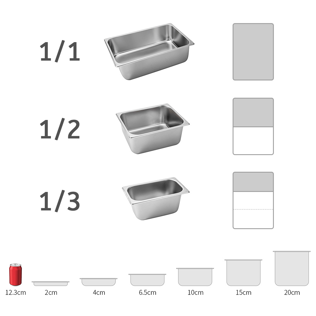 SOGA 6X Gastronorm GN Pan Full Size 1/3 GN Pan 15cm Deep Stainless Steel Tray - GastronormPans5417X6 - garden, tools & hardware > other - 6 - AU DEPOT SOGA Buy SOGA 6X Gastronorm GN Pan Full Size 1/3 GN Pan 15cm Deep Stainless Steel Tray Online - garden, tools & hardware > other - 6 - AU Depot Free Shipping