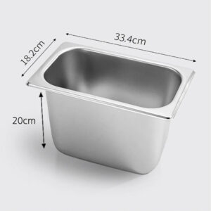 Buy SOGA 6X Gastronorm GN Pan Full Size 1/3 GN Pan 20cm Deep Stainless Steel Tray Online - Home & Living - 2 - AU Depot Free Shipping