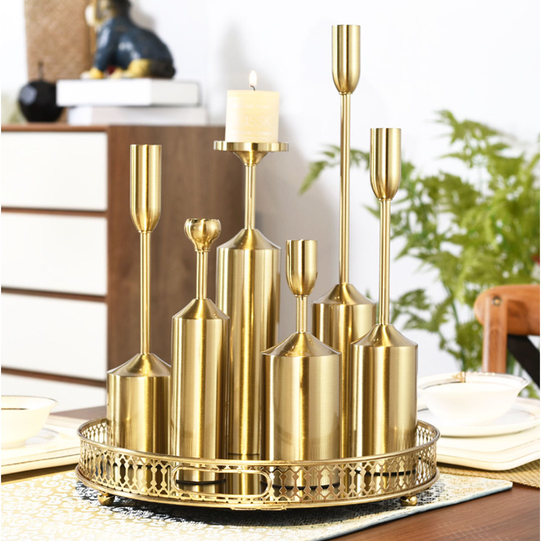 SOGA 6pcs Gold Iron Taper Luxury Candlestick Candle Holder Stand Pillar - CandleStick1150 - Home & Living - 3 - AU DEPOT SOGA Buy SOGA 6pcs Gold Iron Taper Luxury Candlestick Candle Holder Stand Pillar Online - Home & Living - 3 - AU Depot Free Shipping