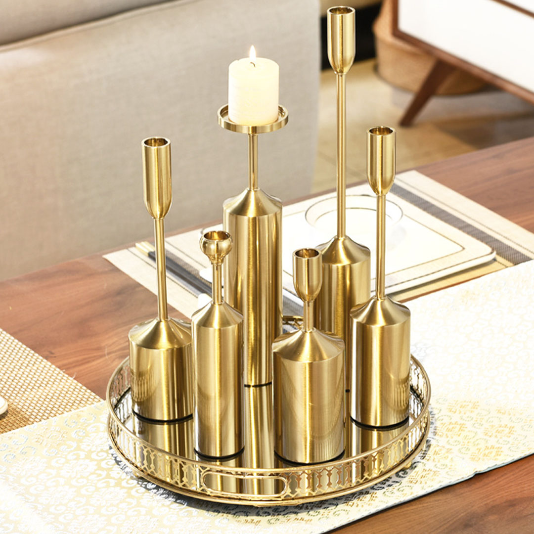 SOGA 6pcs Gold Iron Taper Luxury Candlestick Candle Holder Stand Pillar - CandleStick1150 - Home & Living - 4 - AU DEPOT SOGA Buy SOGA 6pcs Gold Iron Taper Luxury Candlestick Candle Holder Stand Pillar Online - Home & Living - 4 - AU Depot Free Shipping