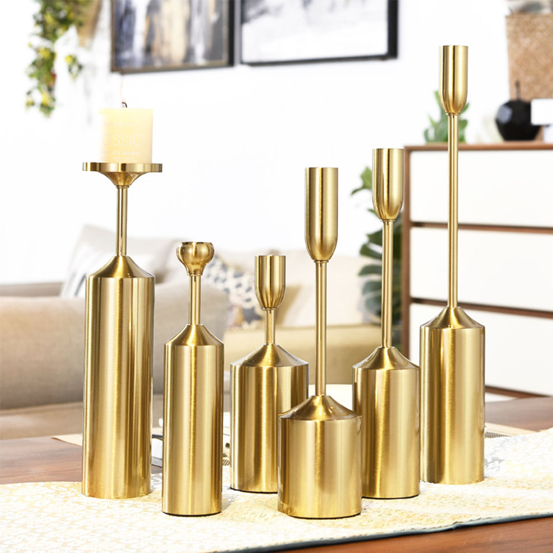SOGA 6pcs Gold Iron Taper Luxury Candlestick Candle Holder Stand Pillar - CandleStick1150 - Home & Living - 5 - AU DEPOT SOGA Buy SOGA 6pcs Gold Iron Taper Luxury Candlestick Candle Holder Stand Pillar Online - Home & Living - 5 - AU Depot Free Shipping