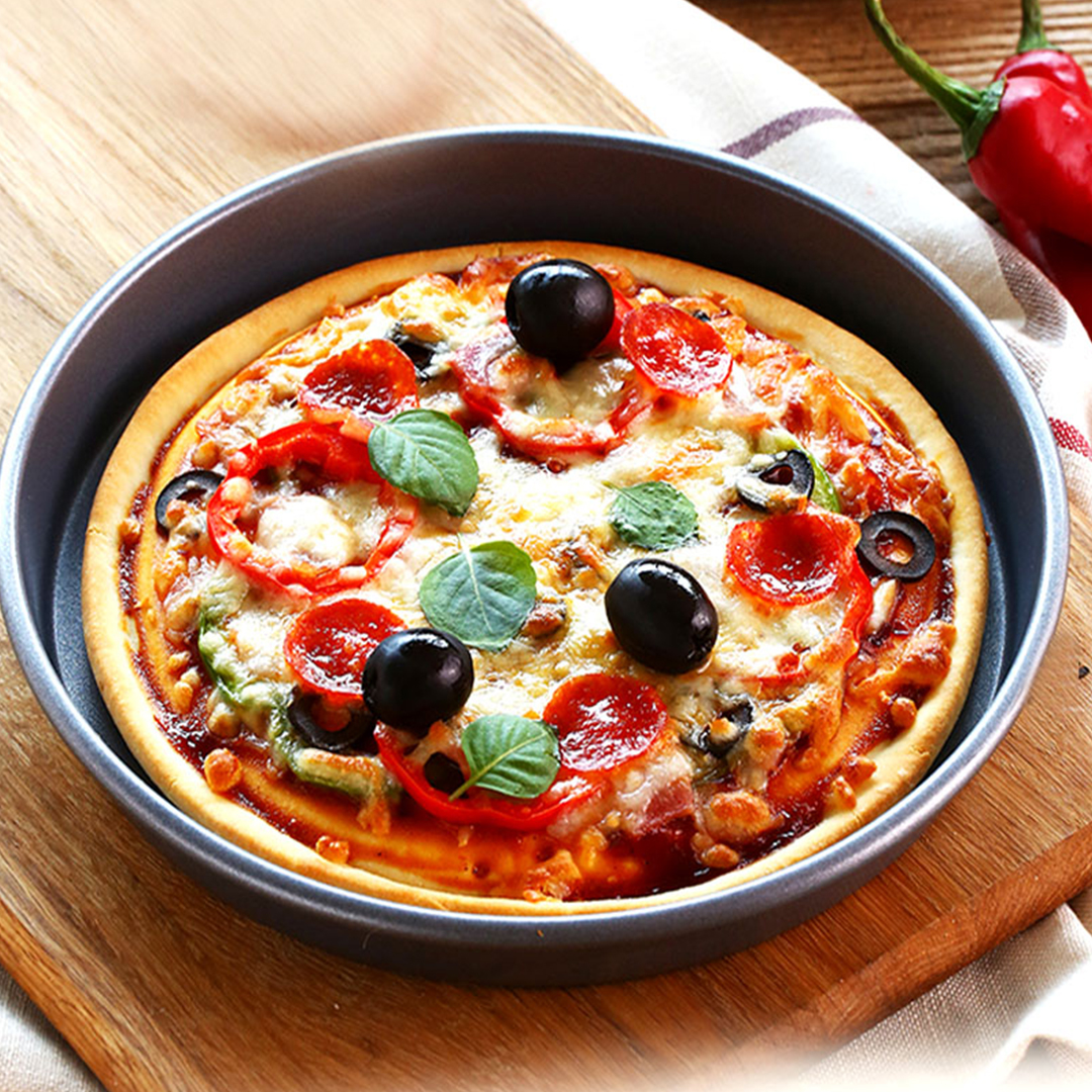 SOGA 7-inch Round Black Steel Non-stick Pizza Tray Oven Baking Plate Pan - PizzaTraySteel007 - Home & Living - 8 - AU DEPOT SOGA Buy SOGA 7-inch Round Black Steel Non-stick Pizza Tray Oven Baking Plate Pan Online - Home & Living - 8 - AU Depot Free Shipping