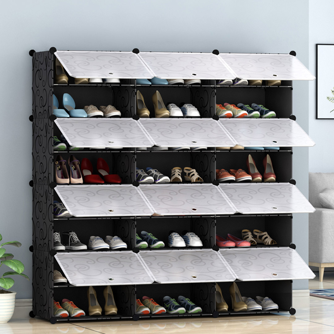 SOGA 8 Tier 3 Column Shoe Rack Organizer Sneaker Footwear Storage Stackable Stand Cabinet Portable Wardrobe with Cover - ShoeBox308 - Furniture - 6 - AU DEPOT SOGA Buy SOGA 8 Tier 3 Column Shoe Rack Organizer Sneaker Footwear Storage Stackable Stand Cabinet Portable Wardrobe with Cover Online - Furniture - 6 - AU Depot Free Shipping