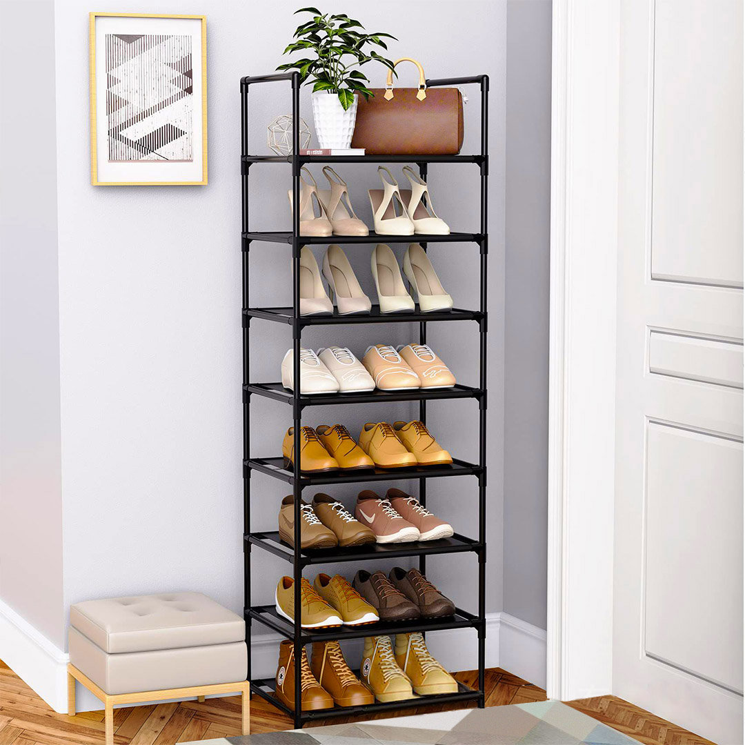 SOGA 8 Tier Shoe Storage Shelf Space-Saving Caddy Rack Organiser with Handle - Rack0007 - Furniture - 4 - AU DEPOT SOGA Buy SOGA 8 Tier Shoe Storage Shelf Space-Saving Caddy Rack Organiser with Handle Online - Furniture - 4 - AU Depot Free Shipping