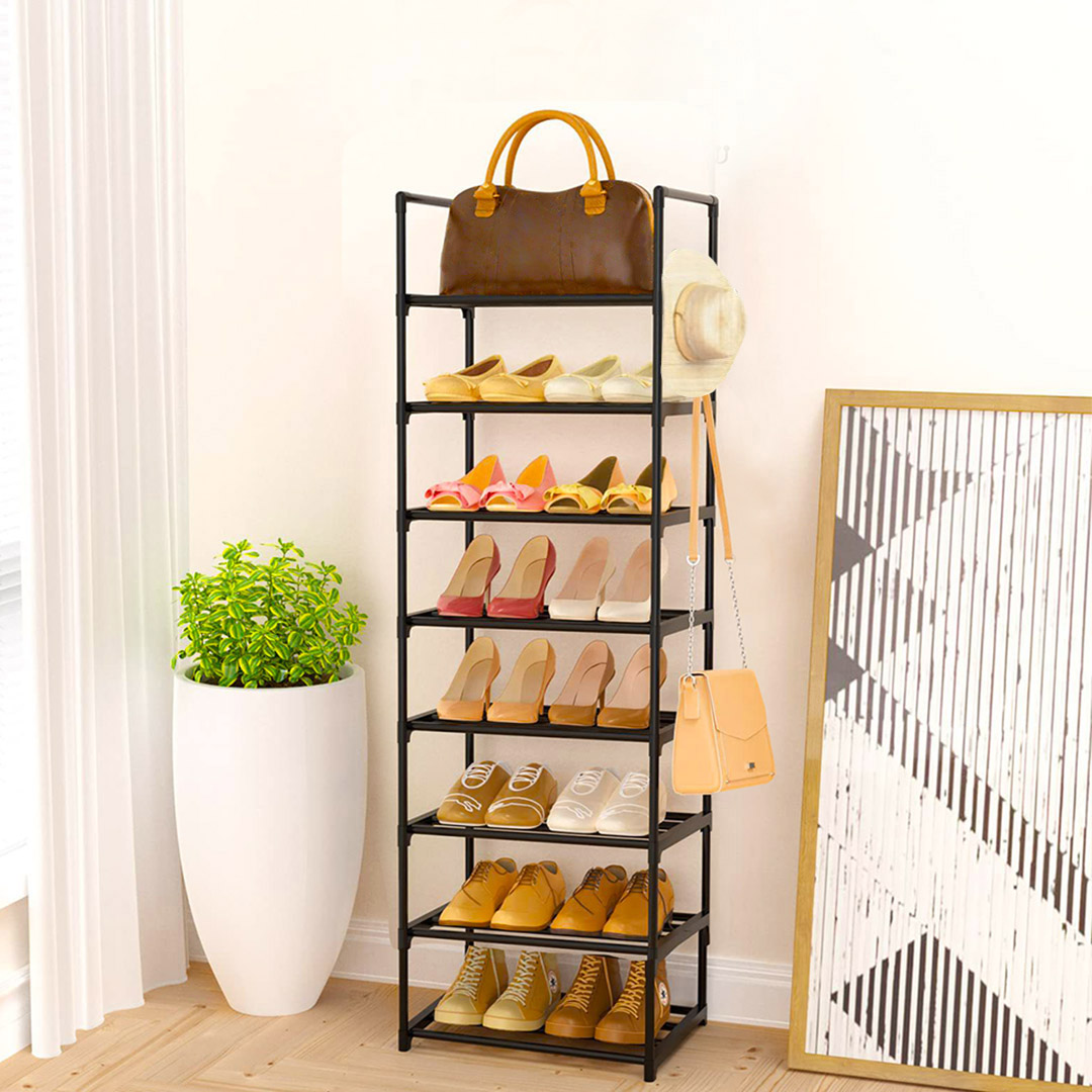 SOGA 8 Tier Shoe Storage Shelf Space-Saving Caddy Rack Organiser with Handle - Rack0007 - Furniture - 5 - AU DEPOT SOGA Buy SOGA 8 Tier Shoe Storage Shelf Space-Saving Caddy Rack Organiser with Handle Online - Furniture - 5 - AU Depot Free Shipping