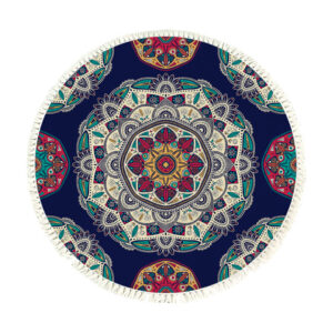 Buy SOGA 90cm Round Rug Bohemian Circle Area Rug with Bohemian Geometric Pattern, Anti-slip Doormat, Home Decor Online - Home & Living - 1 - AU Depot Free Shipping