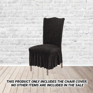 Buy SOGA Black Chair Cover Seat Protector with Ruffle Skirt Stretch Slipcover Wedding Party Home Decor Online - Home & Living - 2 - AU Depot Free Shipping